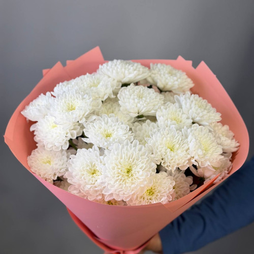 Букет из 5 кустовых хризантем сорта Алтай