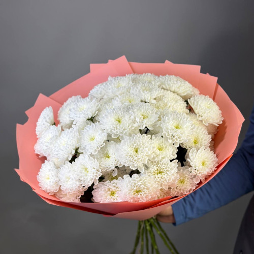 Букет из 9 кустовых хризантем сорта Алтай