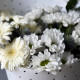 Букет с хризантемой, герберой и рускусом